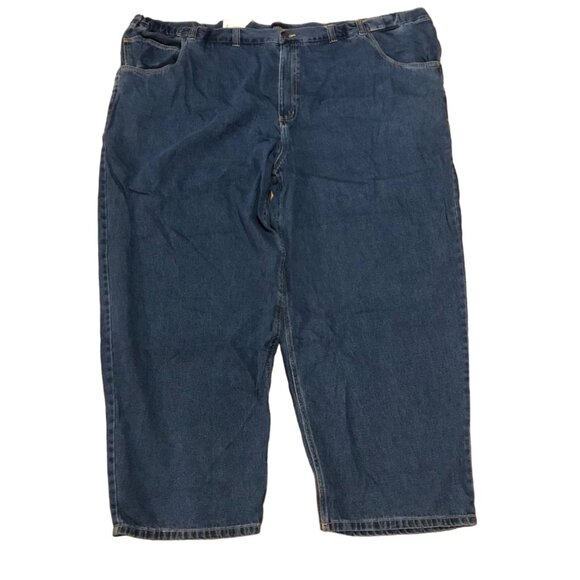 Harbor Bay Traditional Denim Loose Fit Jeans Size 58x32 Medium Stone Wash Cotton - Picture 1 of 7